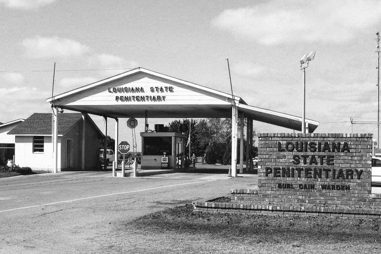 The entrance to the Louisiana State Penitentiary.